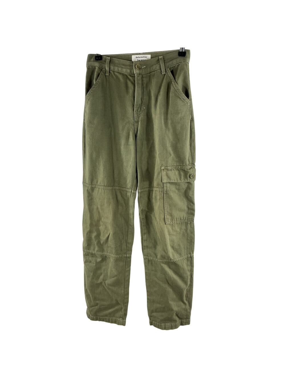 Reformation High Rise Green Bailey Utility Pants Size 23